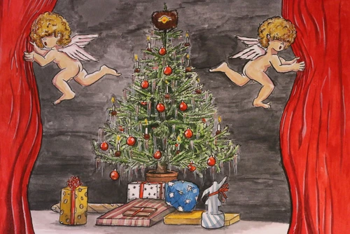 Was hängt Weihnachten am Baum und hat ’ne Pelzmütze auf?